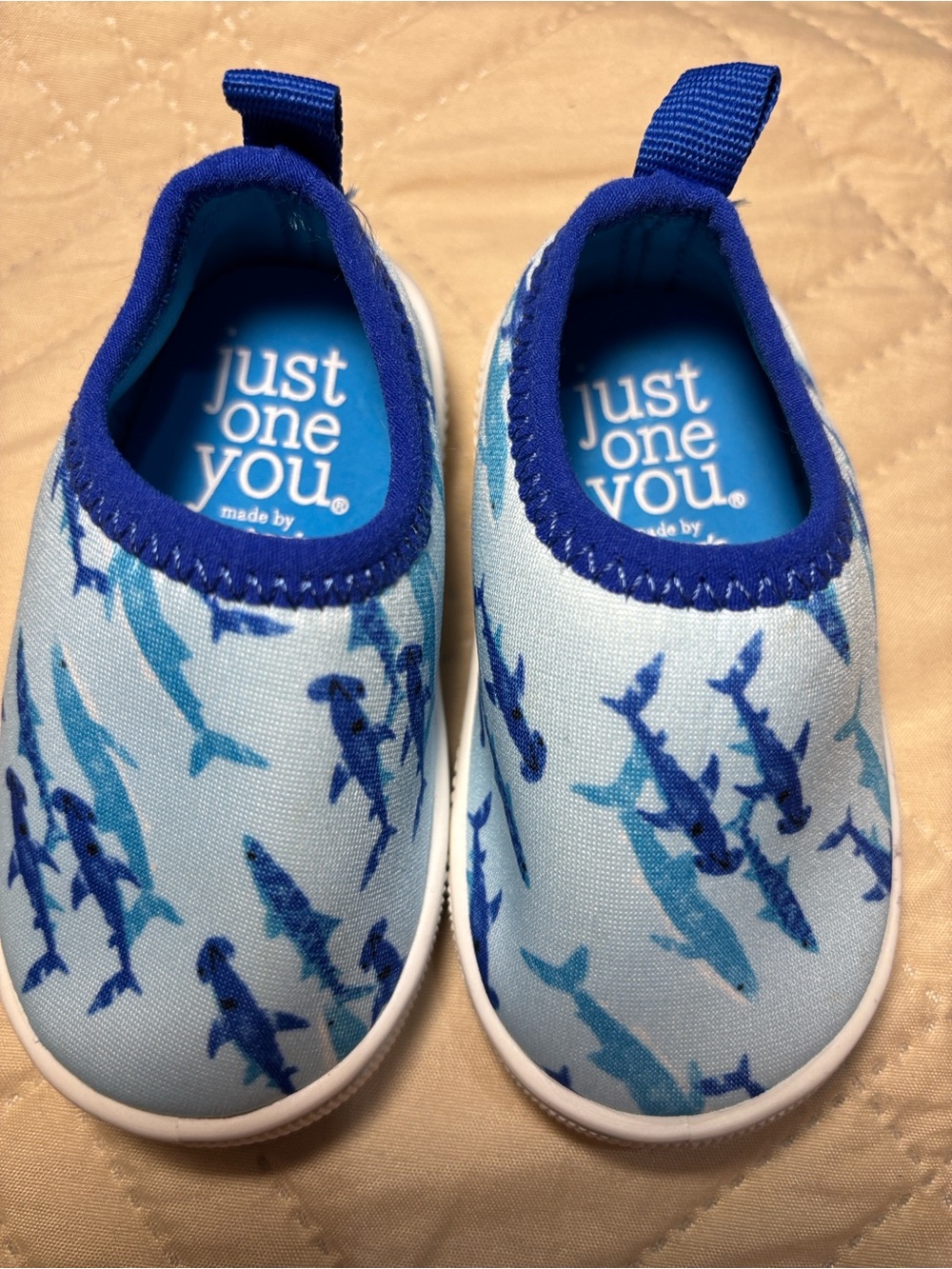 Carter's Blue Shark-Print Slip-On Water Shoes